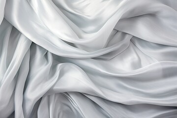Glacial Glimmer: White and Gray Satin Texture Delights