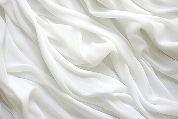 Obraz premium Glacial Swathe: Abstract Soft Waves of White Fabric for a Futuristic Background