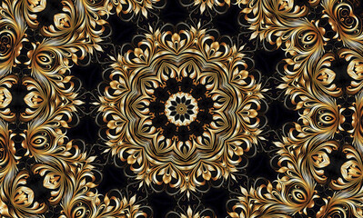 Abstract kaleidoscope background. Beautiful multicolor kaleidoscope texture. Unique mandala design.
