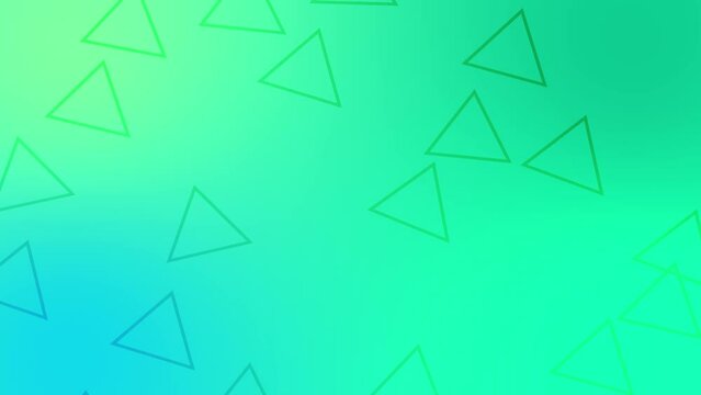 CG of green and cyan background including triangle shaped object