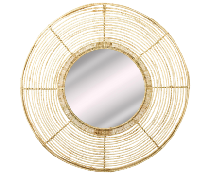 Image of Classic Vintage Sunburst Circle Mirror