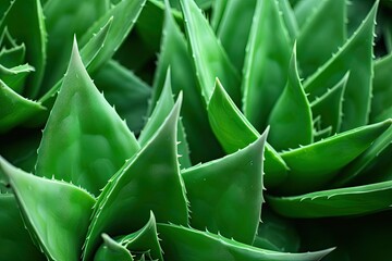 Obraz premium Green Gradient Cactus Plant Agave Attenuata Texture: A harmonious blend of verdant hues and prickly patterns.