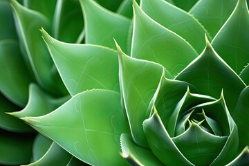 Green Gradient: Cactus Plant Agave Attenuata Texture