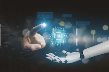Creating a data set for AI generated to follow human-input instructions, using artificial intelligence technology to help reduce business processes. Artificial intelligence and AI technology concept.