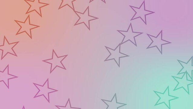CG of pastel-colored background including star shaped object