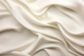 Fototapeta premium Ivory Undulation: Soft Waves on White Fabric