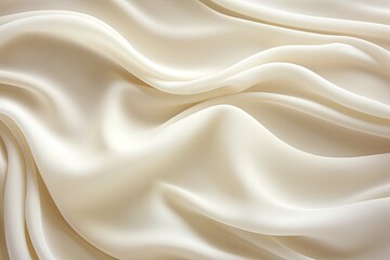 Ivory Waves: Abstract White Cloth Background with Soft Waves