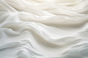 Obraz premium Soft Wave White Cloth: Linen Landscape with Ethereal Background