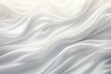 Lunar Elegance: Abstract Soft Waves of White Fabric as a Background