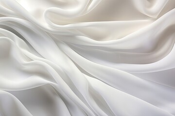 Fototapeta premium Lunar Elegance: Abstract Soft Waves of White Fabric Background