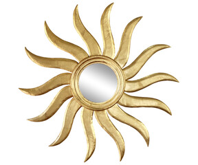 Image of Classic Vintage Sunburst Circle Mirror