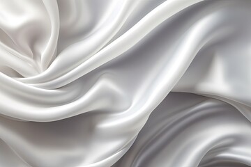Obraz premium Lunar Satin: Soft Blurred Pattern of White Gray Satin Texture, Creating a Panoramic Vision