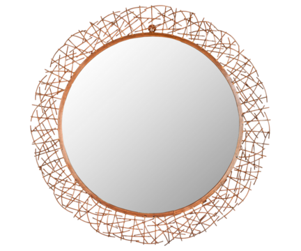 Image of Classic Vintage Sunburst Circle Mirror