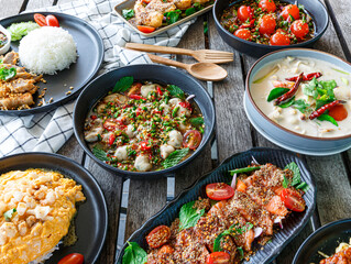 Including Thai, Northeastern and international food.