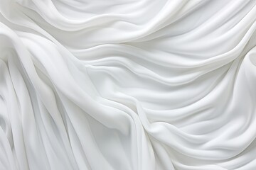 Fototapeta premium Moonstone Waves: Abstract White Fabric Background with Soft Wave Motifs