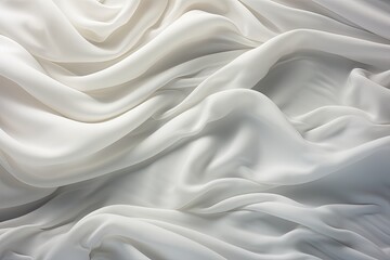 Obraz premium Moonsilk Expanse: White Fabric Smooth Texture