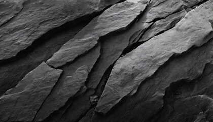 abstract, dark textured background with shades of grey, black, and white resembling a rugged...