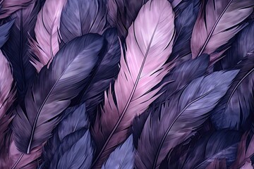 Nightfall Feathers: A Captivating Black Feather Abstract Background