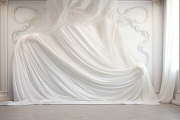 PanoSatin - White Silver Fabric Silk: Ultimate Panoramic Background