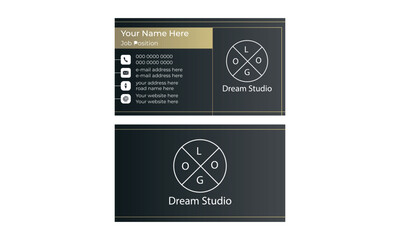 An elegant luxury Modern Creative & Clean business business card design.set to print with vector & illustration. 