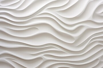 Fototapeta premium Plush Waves: White Abstract Wave Interior Wall Decoration