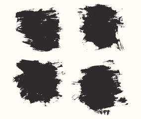 Grunge texture black brush stroke template