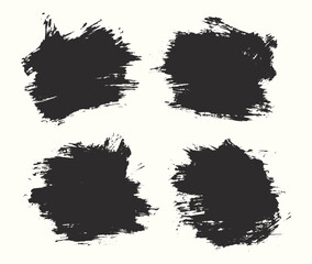 Distressed brush stroke black texture banner