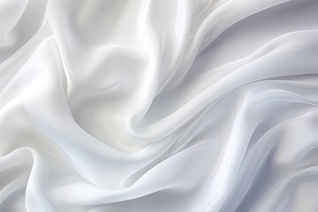 Fototapeta premium Polaris Waves: Abstract Soft Waves of White Fabric on Future Background
