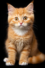 Portrait of a beautiful cute orange cat