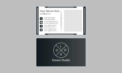 An elegant luxury Modern Creative & Clean business business card design.set to print with vector & illustration. 