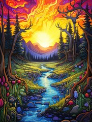 Psychedelic Nature Art: Wilderness in a Different Light � Surreal Dreamscapes of Vibrant Wild Landscapes