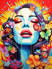 Psychedelic Pop Art Burst: Bursting Bold Colors and Retro Charm