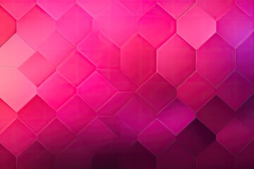 abstract background with hexagons in pink and purple colors for design, Magenta gradient geometric background, AI Generated
