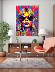 Psychedelic Wall Art - 1960s Pop Culture Inspired Character for Your Walls