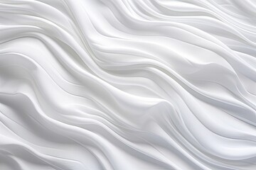 Ripple Reverie: Abstract White Fabric