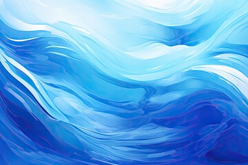 Sapphire Current: A Captivating Blue Abstract Background Evoking Ocean Waves