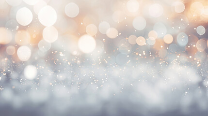 Abstract grey background with bokeh defocused lights. illustration beautiful. - obrazy, fototapety, plakaty