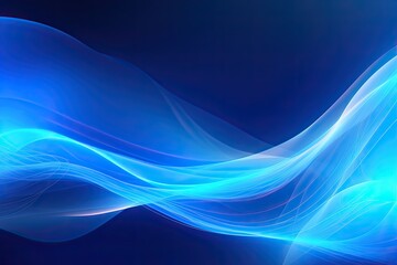 Sapphire Spectrum: Blue Light Abstract Wave Technology Background