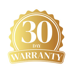 lifetime warranty logo with golden shield and golden ribbon.Vector illustration.