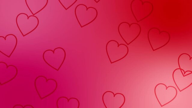 CG of red background including heart shaped object