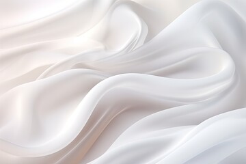 Obraz premium Satin Illusion: Abstract Soft Waves on White Cloth Background