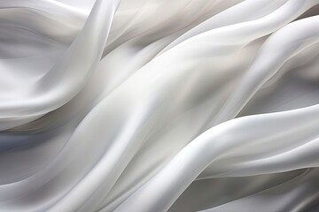 Obraz premium Sheer Shimmer: White Gray Satin Texture with Soft Natural Blur