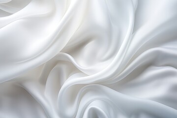 Silk Swirls and Soft Waves: Captivating White Cloth Background Image