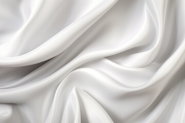 Fototapeta premium Silk Sweep: White Gray Satin Texture Panoramic Background