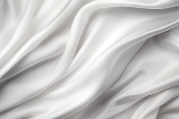 Silk Sweep: White Gray Satin Texture Panoramic Background