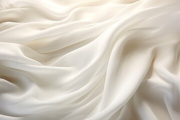 Obraz premium Silk Symphony: Abstract Waves on White Cloth - Dynamic and Delicate Visual Harmony