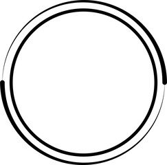 Circle Line Frame Border Design Element Vector