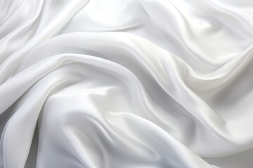 Obraz premium Silken Expanse: White Gray Satin Panorama with Beautiful Soft Blur Patterns