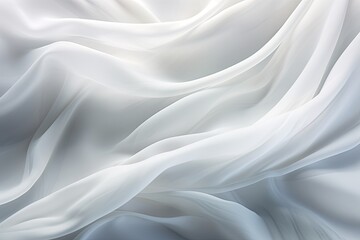 Obraz premium Silken Mirage: Abstract Background of Soft Waves and White Fabric