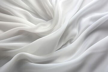 Obraz premium Silken Screen: Soft Blur on White Silver Fabric